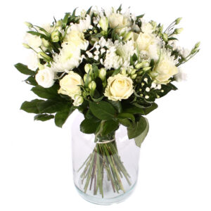 Condoleance boeket witte bloemen